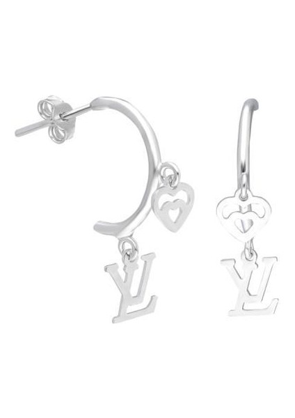 Gümüş Küpe Taşsız 925 ayar Gümüş Kadın Küpesi 925 Ayar KUPE-322