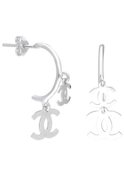 Halka Modeli Gümüş Küpe Taşsız Kadın Küpesi 925 Ayar KUPE-324