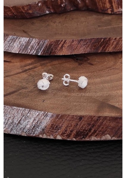 Telkari Gümüş Küpe Vidalı Küçük Boy Kadın Küpesi KUPE-387 fırsatları