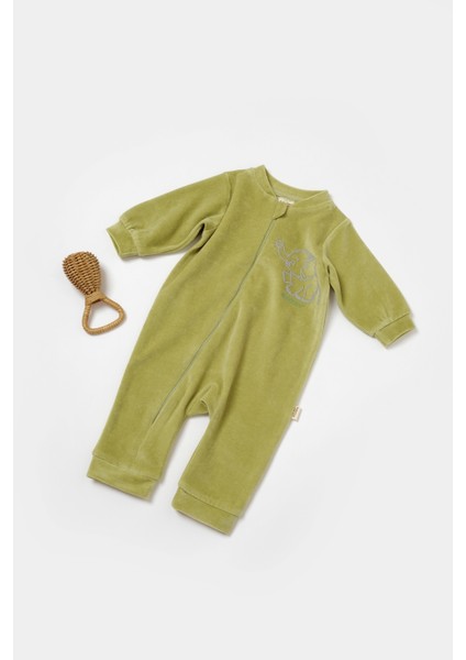 Babycosy Organik Kadife Fermuarlı Tulum