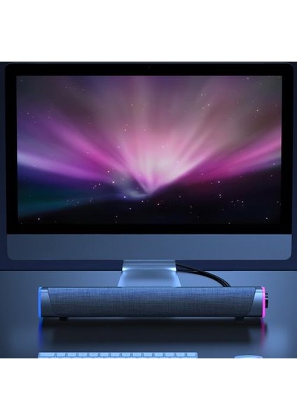 Rgb Işıklı Bluetooth Soundbar Bluetooth Hoparlör Subwoofer Tv Bilgisayar Ses Sistemi Çift Hoparlör