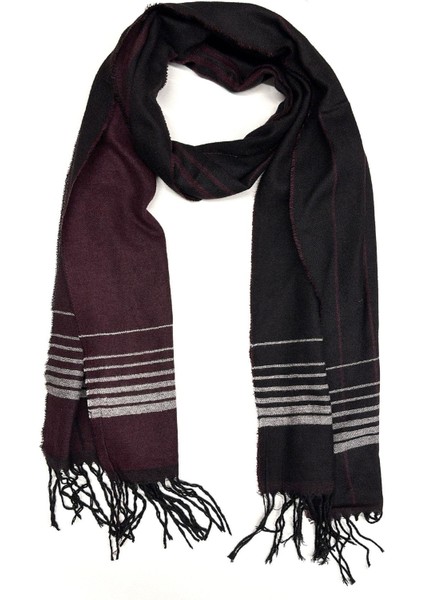Bordo - Siyah Ekose Desen Erkek Kaşkol K546 fırsatları