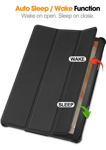Fire Hd 10 2023 Folio Kılıf Çok Açılı Standlı Ince Hafif Koruyucu Kapak (Yurt Dışından)