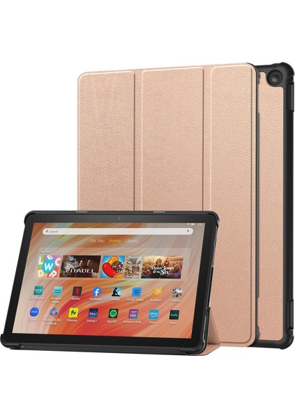 Fire Hd 10 2023 Folio Kılıf Çok Açılı Standlı Ince Hafif Koruyucu Kapak (Yurt Dışından)