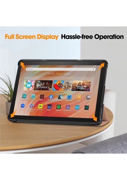 Fire Hd 10 2023 Folio Kılıf Çok Açılı Standlı Ince Hafif Koruyucu Kapak (Yurt Dışından)