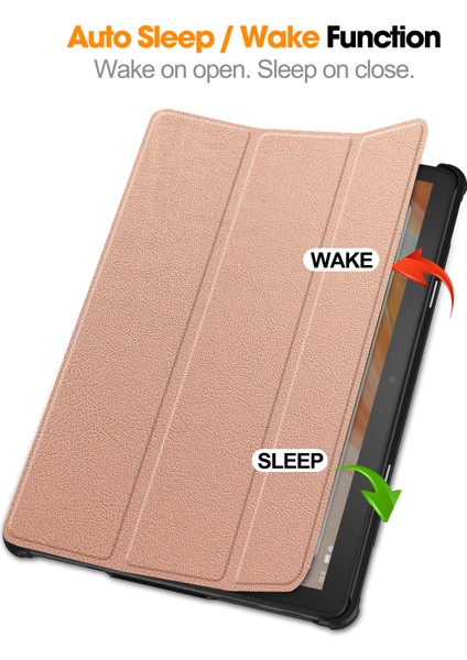 Fire Hd 10 2023 Folio Kılıf Çok Açılı Standlı Ince Hafif Koruyucu Kapak (Yurt Dışından)
