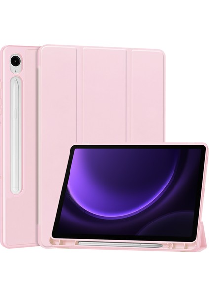 Shin-Wo Samsung Galaxy Tab S9 Fe Folio Kılıf Çok Açılı Standlı Ince Hafif Koruyucu Kapak (Yurt Dışından)