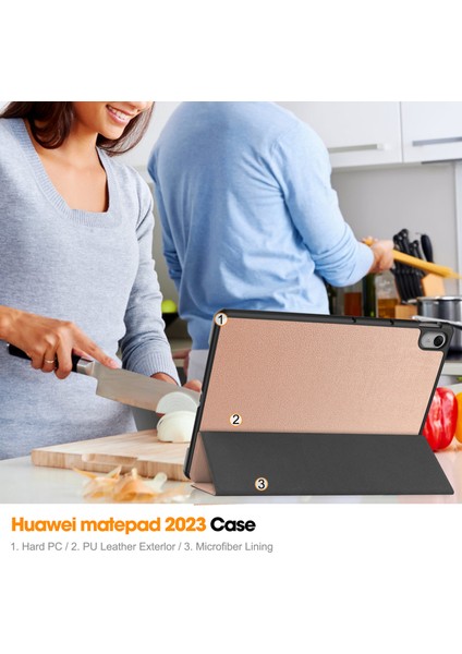 Huawei Matepad 11.5 Folio Kılıf Çok Açılı Standlı Ince Hafif Koruyucu Kapak (Yurt Dışından)