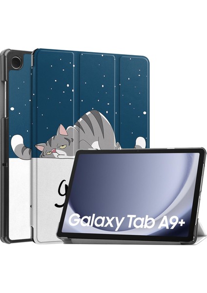 Samsung Galaxy Tab A9 Plus 2023 Folio Kılıf Çok Açılı Standlı Ince Hafif Koruyucu Kapak (Yurt Dışından)