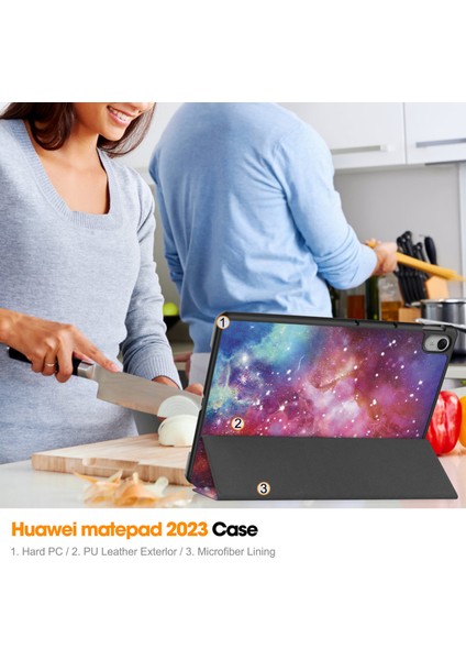 Shin-Wo Huawei Matepad 11.5 Folio Kılıf Çok Açılı Standlı Ince Hafif Koruyucu Kapak (Yurt Dışından)