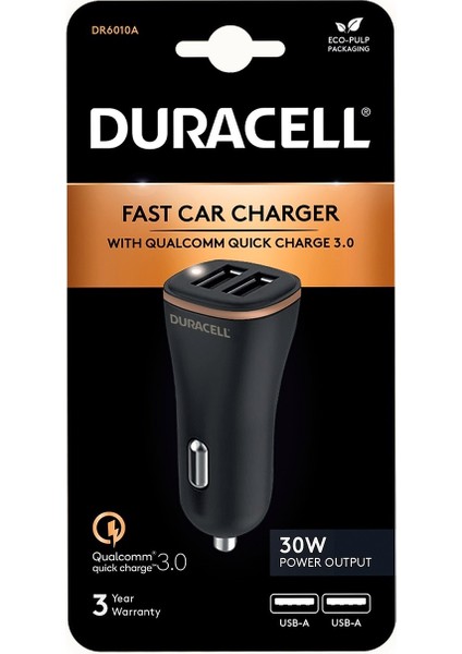 30W Araç Şarj Başlığı ( Dual Usb-A Port ) - Siyah