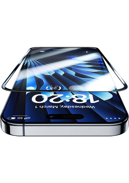 iPhone 15 Plus Uyumlu Hidrofobik Glass Warrior Oval Kenarlı Shin-Etsu Ekran Koruyucu 2 Adet Set indirimleri