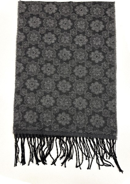 Gri - Füme Çiçek Desen Erkek Kaşkol K521 fiyatları