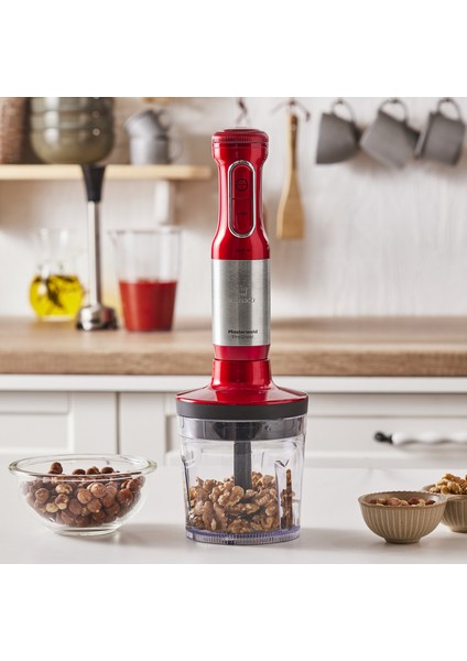 Mastermaid Prosteel 1500W Blender Seti Kırmızı-Inox