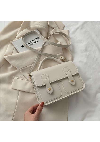 Sonbahar ve Kış Rahat Crossbody Basit Ins Retro Internet Ünlü Popüler Askılı Çanta Küçük Kare Çanta (Yurt Dışından)