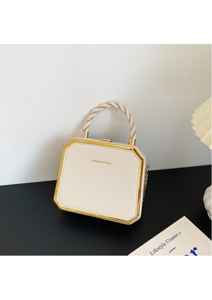 Batı Tarzı Rahat Basit Çanta Kutusu Çanta Zincir Crossbody Çanta (Yurt Dışından)