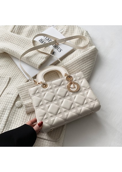 Eşkenar Dörtgen Moda Zincir El Tipi Prenses Diana Çantası Internet Ünlü Omuz Çapraz Askılı Çanta (Yurt Dışından)