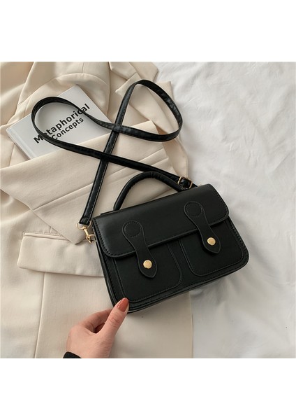 Sonbahar ve Kış Rahat Crossbody Basit Ins Retro Internet Ünlü Popüler Askılı Çanta Küçük Kare Çanta (Yurt Dışından)