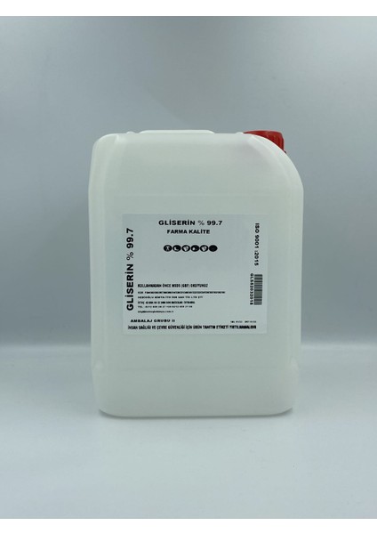 Saf Bitkisel Gliserin %99.7 5 lt
