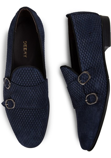 Nubuk Lacivert Püsküllü Erkek Loafer Ayakkabı - 01704Mlcvc03 fırsatları