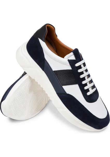 Süet Lacivert Erkek Sneaker Ayakkabı - 01963Mlcve01 modelleri