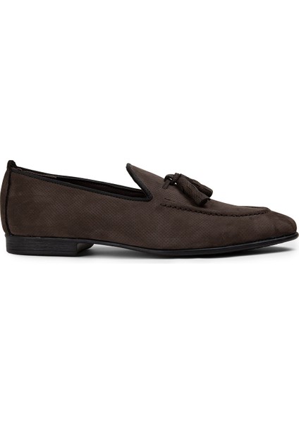 Nubuk Füme Erkek Loafer Ayakkabı - 01701Mfumc01