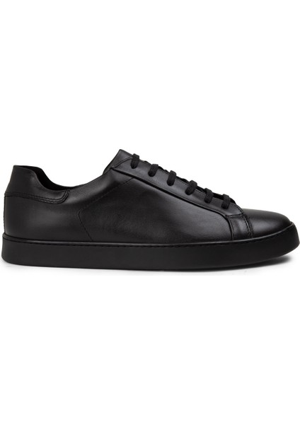Deri Siyah Erkek Sneaker Ayakkabı - 01955Msyhc01