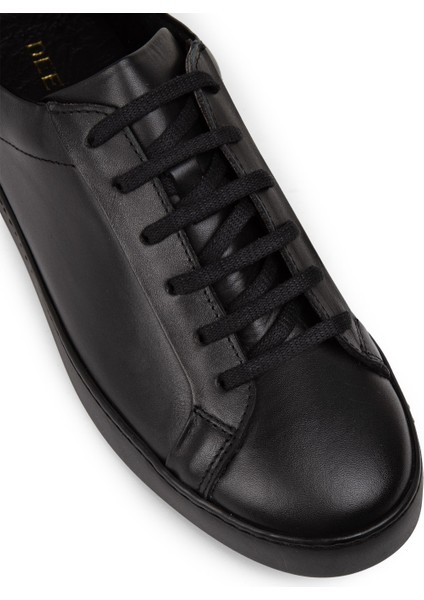 Deri Siyah Erkek Sneaker Ayakkabı - 01955Msyhc01