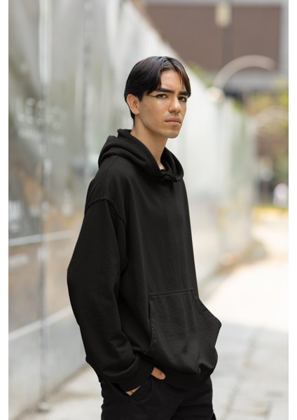 Düz Baskısız Kapüşonlu Sweatshirt, Oversize Basic Baskısız Hoodie modelleri