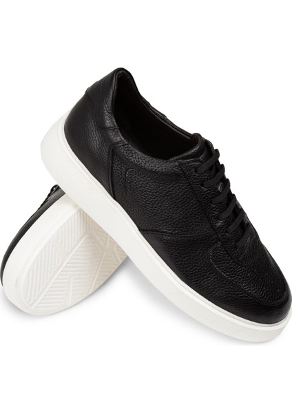 Deri Siyah Erkek Sneaker Ayakkabı - 01965Msyhe01