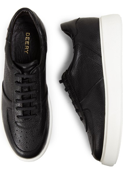 Deri Siyah Erkek Sneaker Ayakkabı - 01965Msyhe01