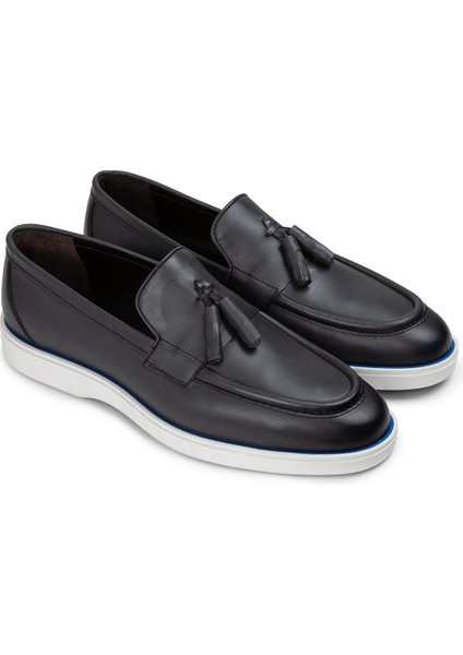 Deri Gri Erkek Loafer Ayakkabı - 01958Mgrıc01