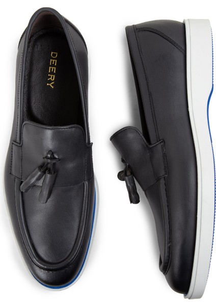 Deri Gri Erkek Loafer Ayakkabı - 01958Mgrıc01
