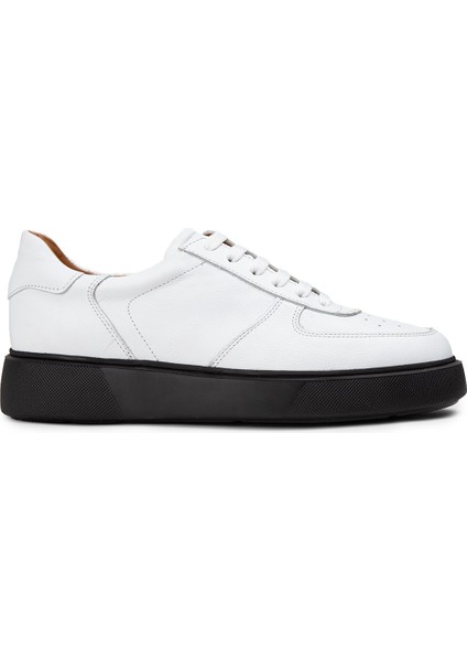 Deri Beyaz Erkek Sneaker Ayakkabı - 01965Mbyze01