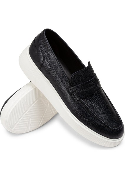 Deri Lacivert Erkek Loafer Ayakkabı - 01964Mlcve01 modelleri