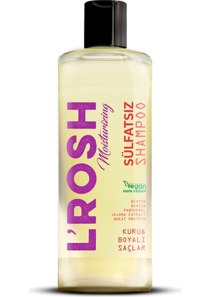 L’rosh Moısturızıng Kuru ve Boyalı Saçlar Için Sülfatsız Şampuan