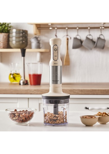 Mastermaid Prosteel 1500W Blender Seti Soft Cream-Inox