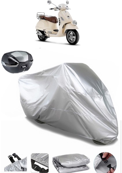 Vespa Gt 250 Arka Çanta Uyumlu Motosiklet Brandası Lüx Kalite Kalın Yüksek Kalite