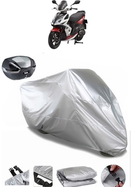 Kymco Super 8 125 Arka Çanta Uyumlu Motosiklet Brandası Lüx Kalite Kalın Yüksek Kalite