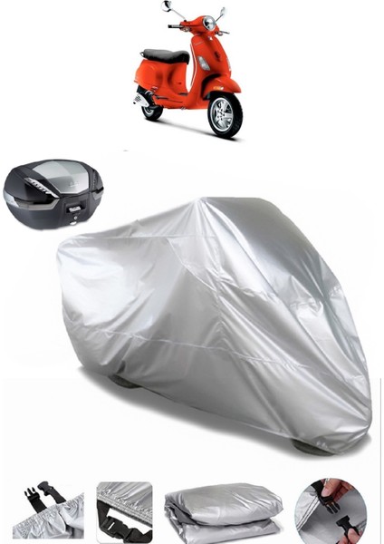 Vespa Lx 150 3V I.e Arka Çanta Uyumlu Motosiklet Brandası Lüx Kalite Kalın Yüksek Kalite