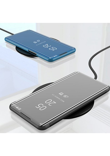 Iphone 13 Pro Telefon Kılıfı Için Elektrokaplama Aynası Yüzey Deri Stand Kabuğu Görünüm Penceresi 6.1 Inç-Black (Yurt Dışından) fiyatları