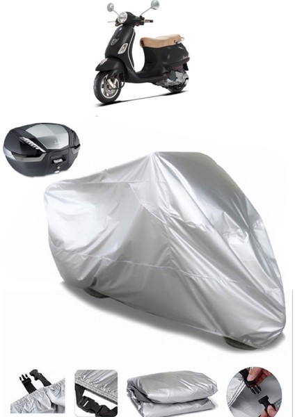Vespa Lx 150 Arka Çanta Uyumlu Motosiklet Brandası Lüx Kalite Kalın Yüksek Kalite