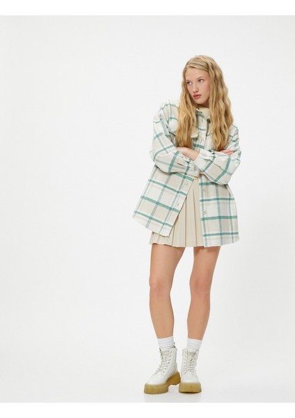 Oduncu Gömleği Uzun Kollu Yumuşak Dokulu Kapaklı Cep Detaylı