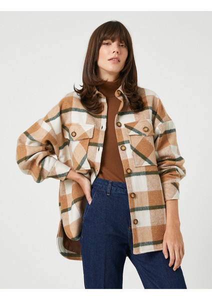 Şahika Ercümen x Koton - Cepli Düğmeli Oduncu Gömlek Ceket fiyatları