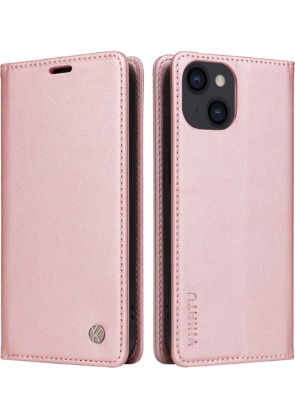 Iphone 13 Mini Telefon Kılıfı Için 5.4 Inç Shock Pu Deri Deri Cüzdan Kılıf Standı Manyetik Kapatma Koruyucu Telefon Kapak Çizgi Altın (Yurt Dışından)