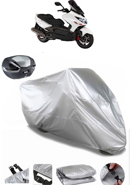 Kymco Xciting 500 Arka Çanta Uyumlu Motosiklet Brandası Lüx Kalite Kalın Yüksek Kalite