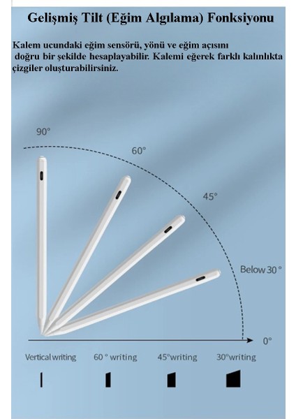 Ipad Uyumlu Kapasitif Palm Rejection Manyetik Dokunmatik Stylus Kalem iPad Çizim Kalemi Tilt Fonksiyonu Manyetik Kablosuz/kablolu Şarj