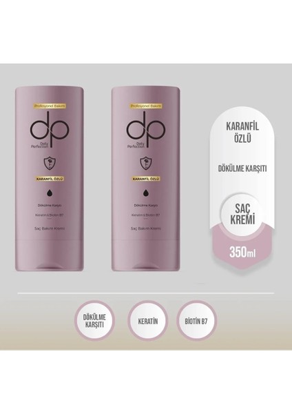 Daily Perfection Karanfil Özlü Saç Bakım Kremi 350 ml x 2 Adet