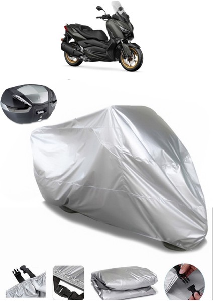 Yamaha X-Max 250 Tech Max Arka Çanta Uyumlu Motosiklet Brandası Lüx Kalite Kalın Yüksek Kalite