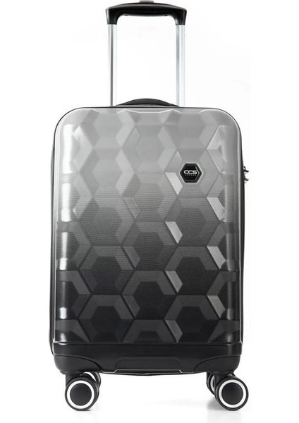 Ççs 5226 Siyah-Gri Polikarbon Valiz Seti-Hexa modelleri